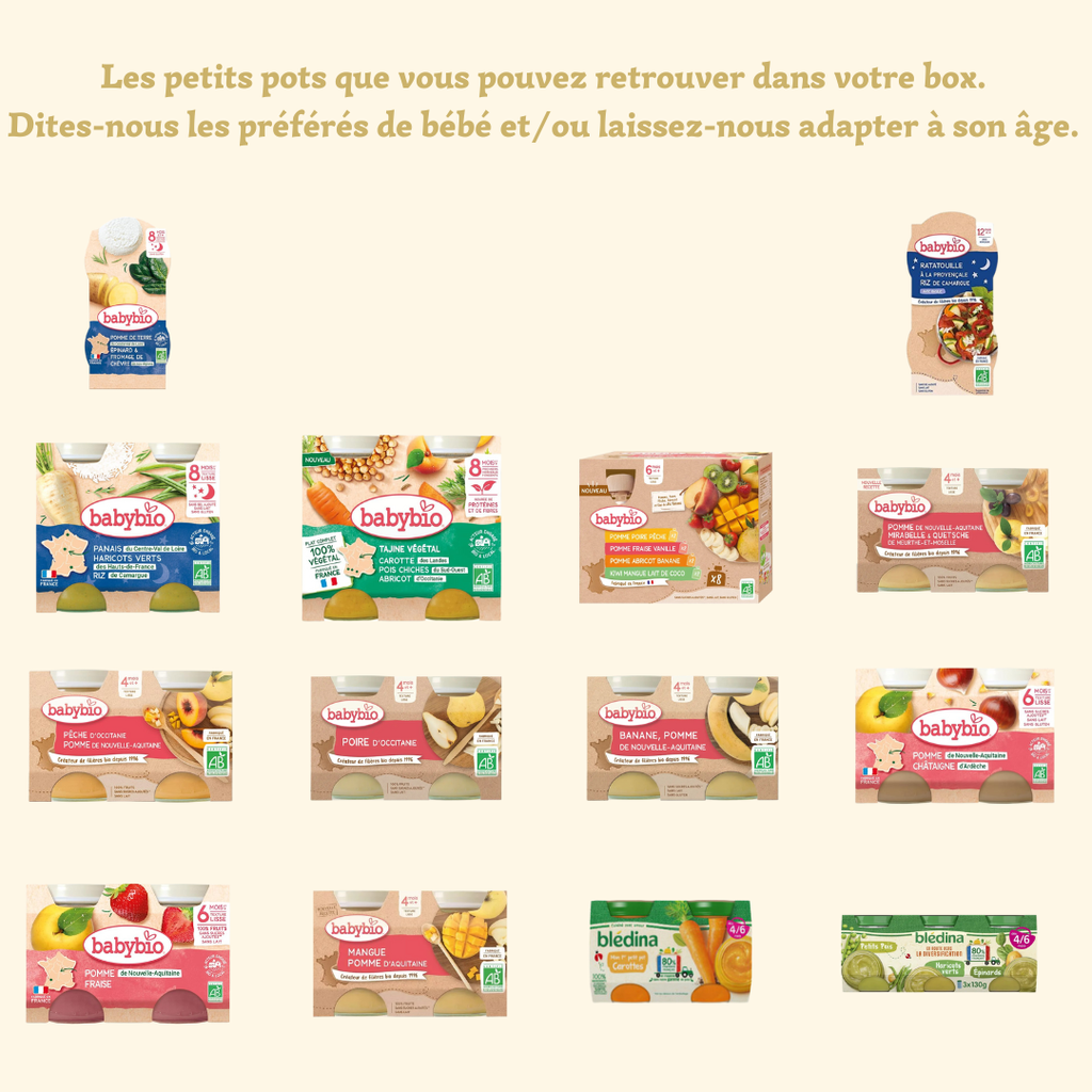 Petits pots proposés