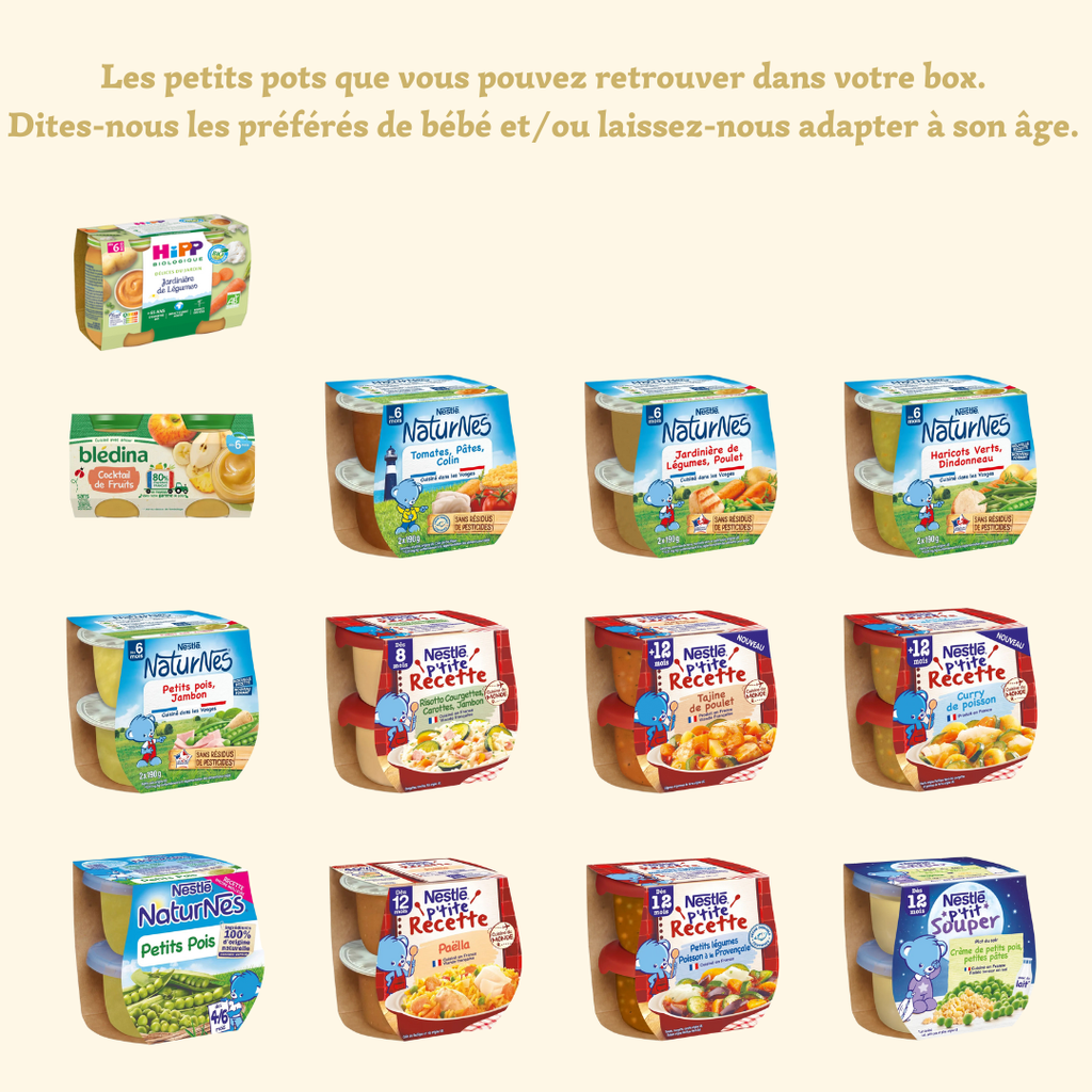 Petits pots proposés
