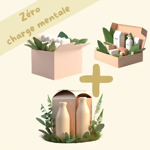 Box couches + lait + produits